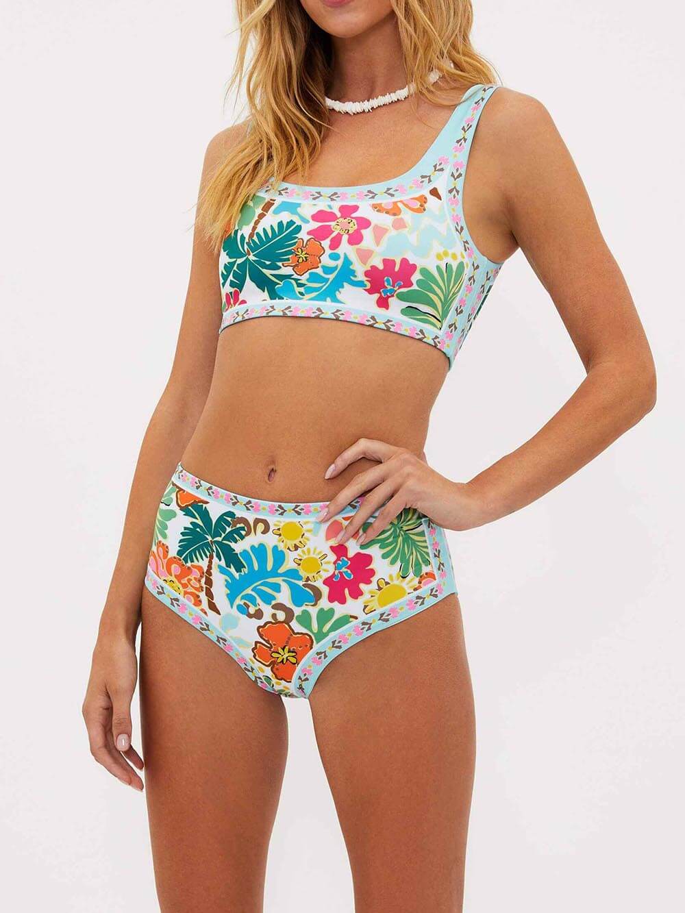 Coralia® | Bikini elasticizzato floreale di supporto