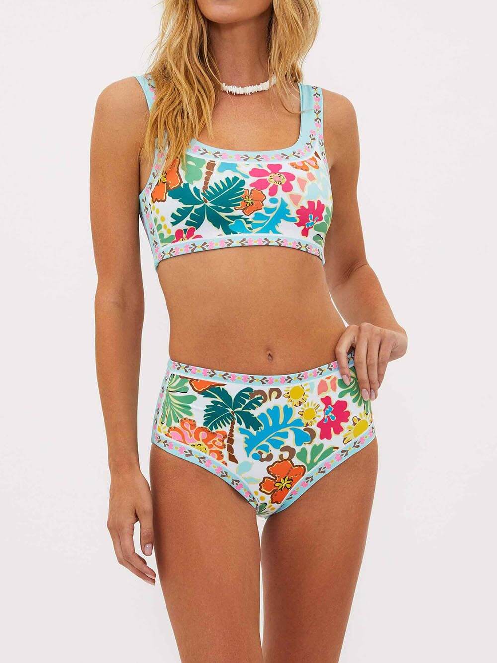 Coralia® | Bikini elasticizzato floreale di supporto