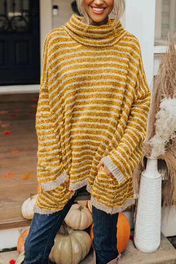 Zulema® | Maglione tunica perfetto con righe e tasche