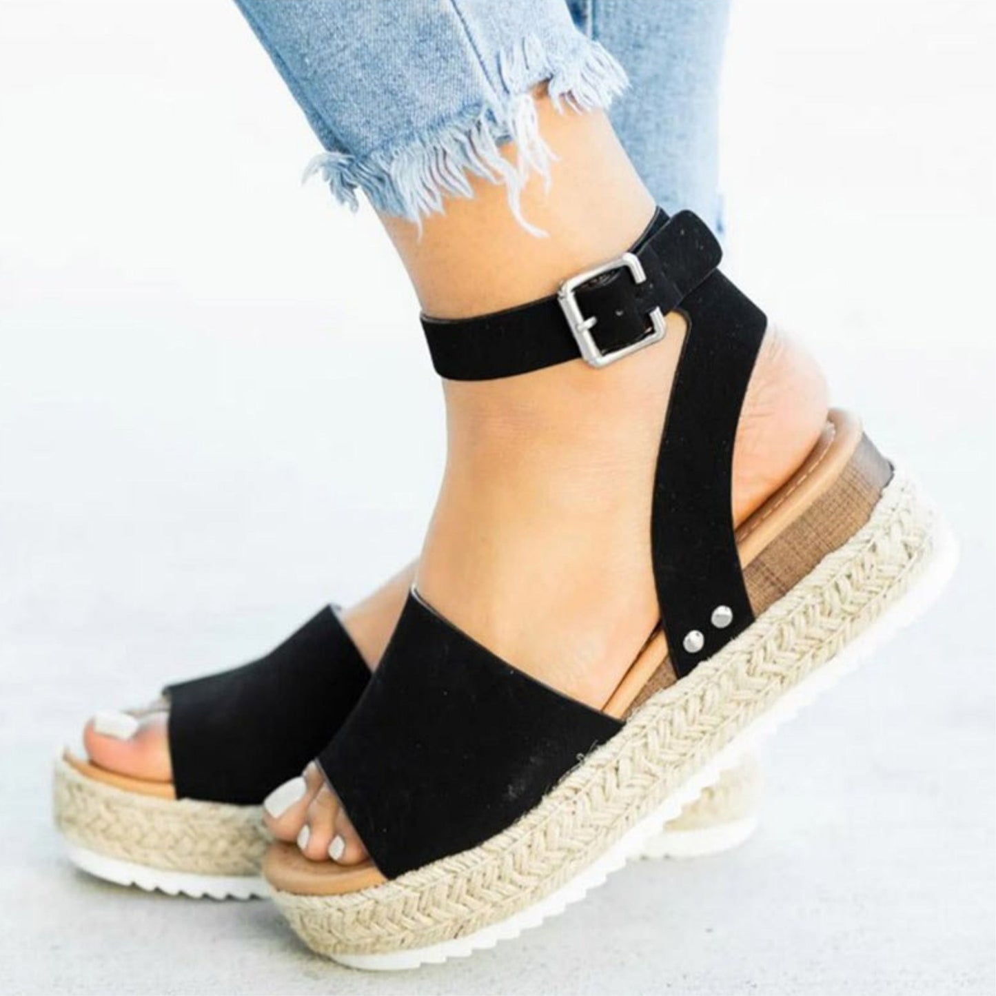 Jimena® | Sandali da donna con plateau e cinturino regolabile alla caviglia