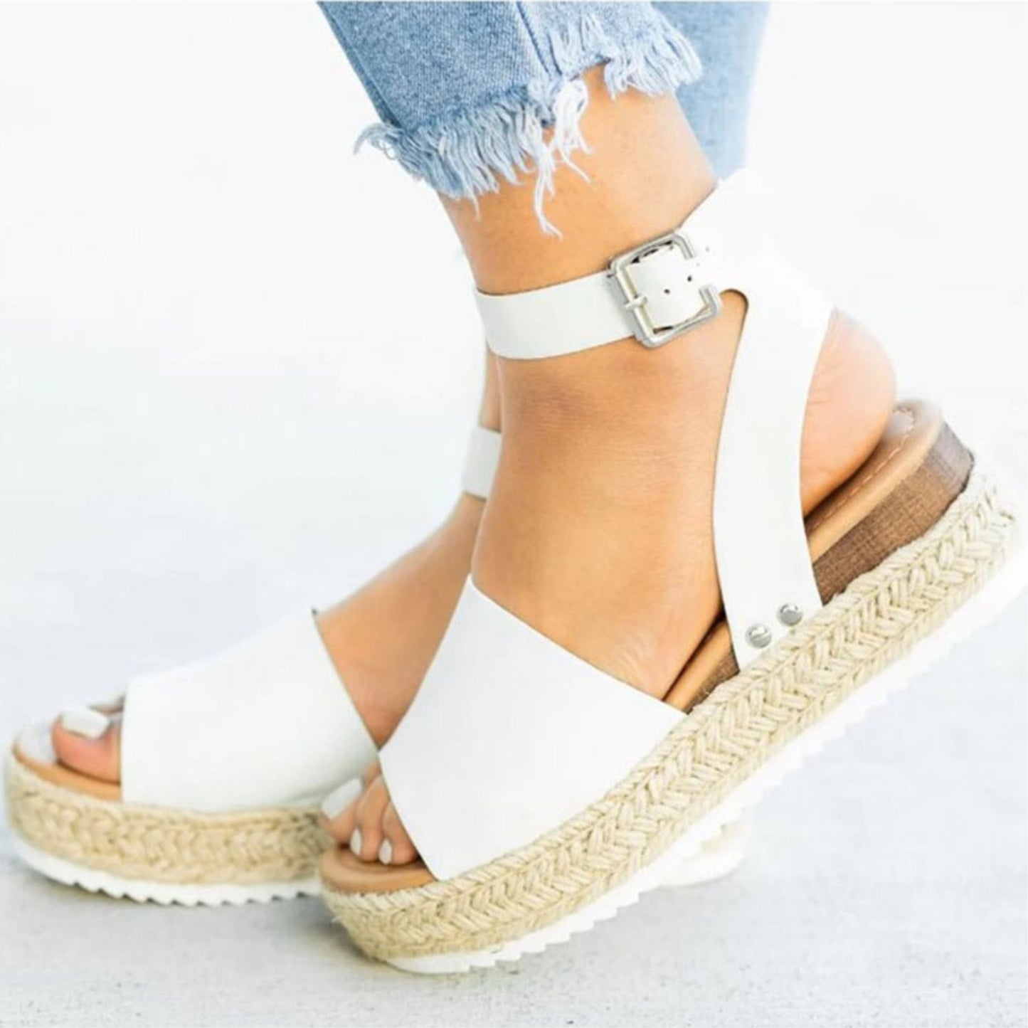 Jimena® | Sandali da donna con plateau e cinturino regolabile alla caviglia