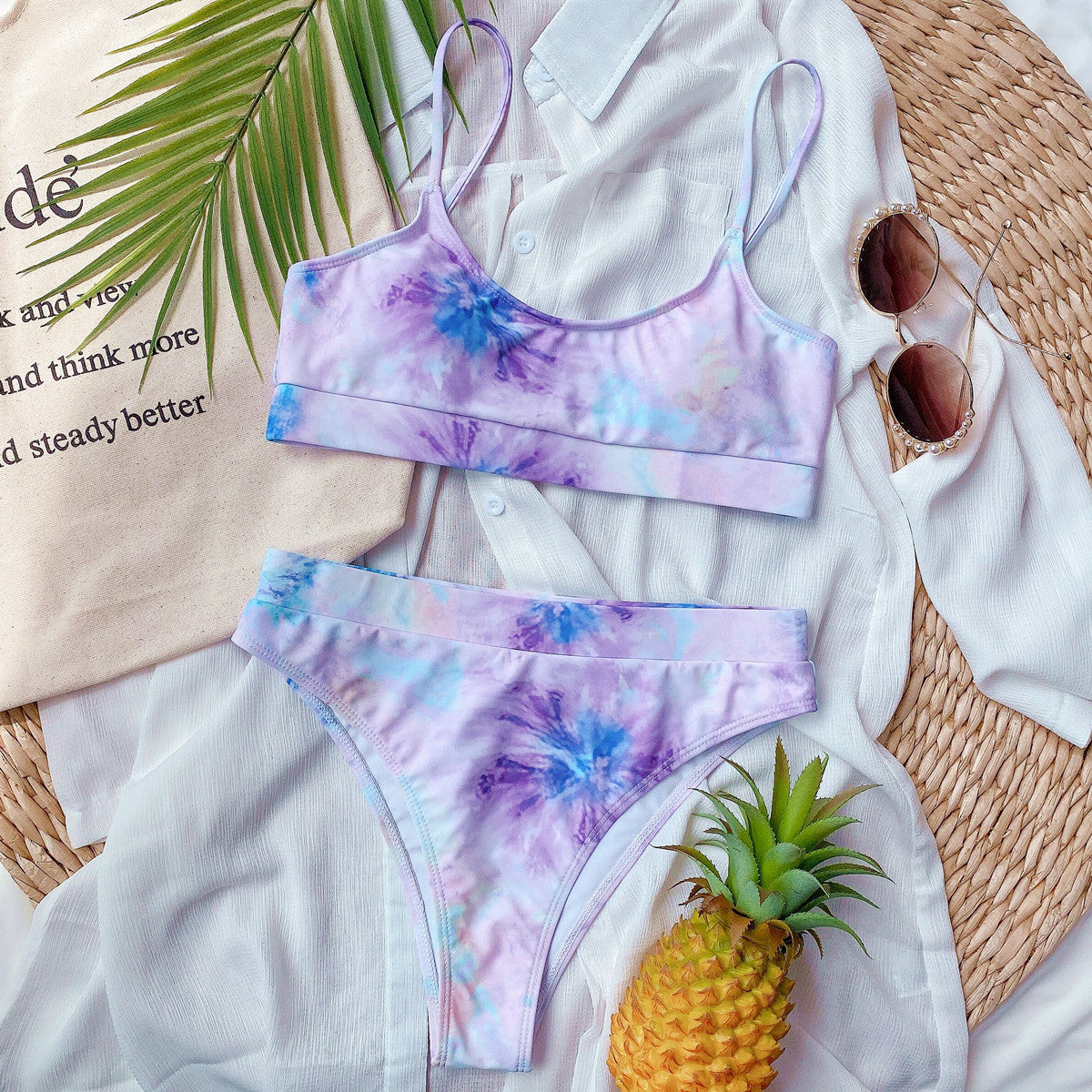 Marina® | Costume da bagno bikini da donna con stampa divisa