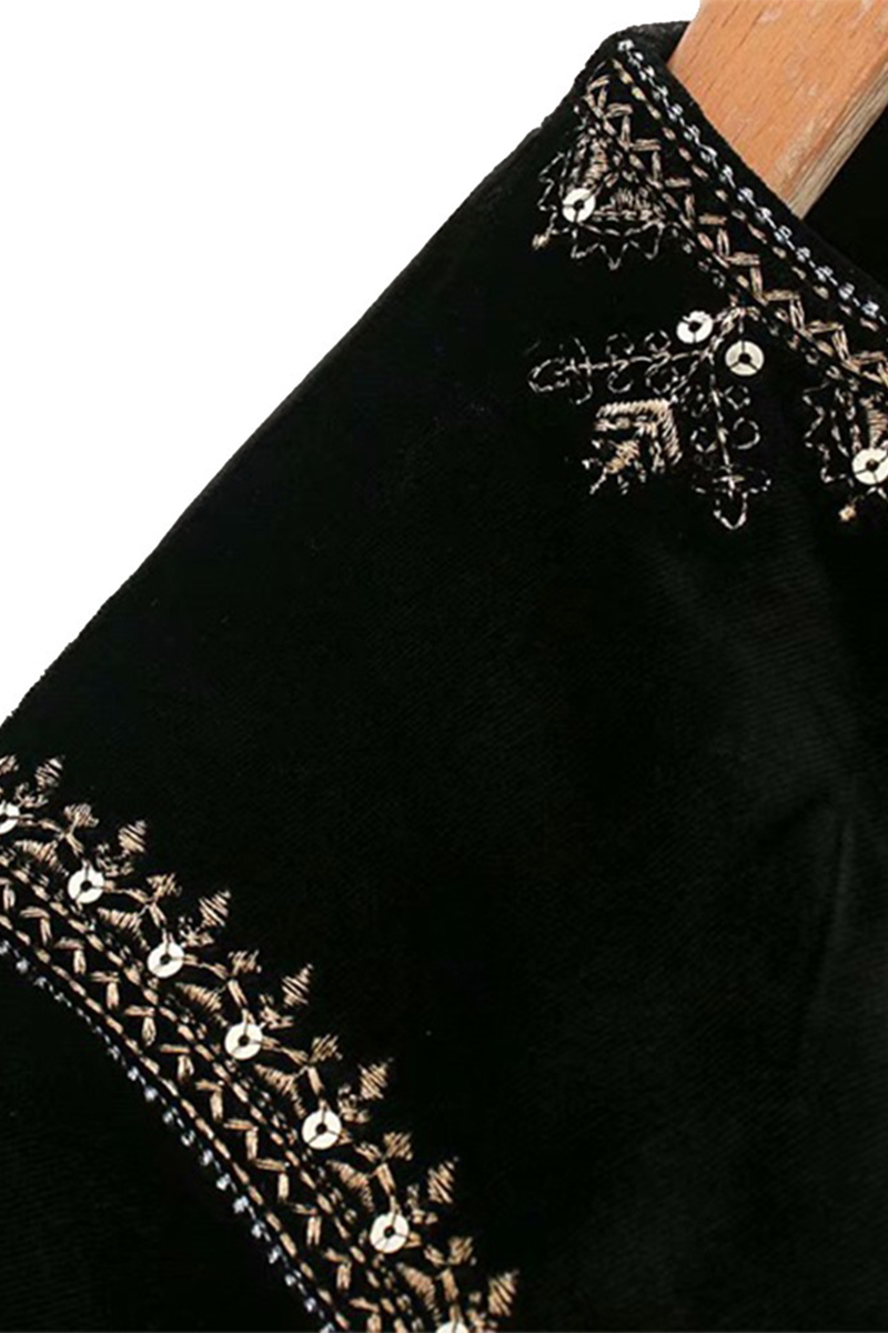 Zahara® | Capispalla casual con ricami floreali con scollo a O