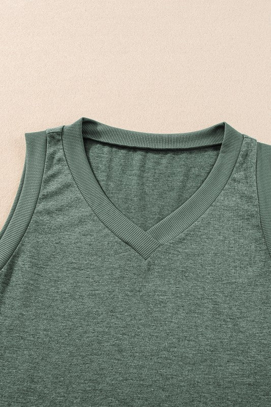 Yoselin® | Canotta con scollo a V a costine