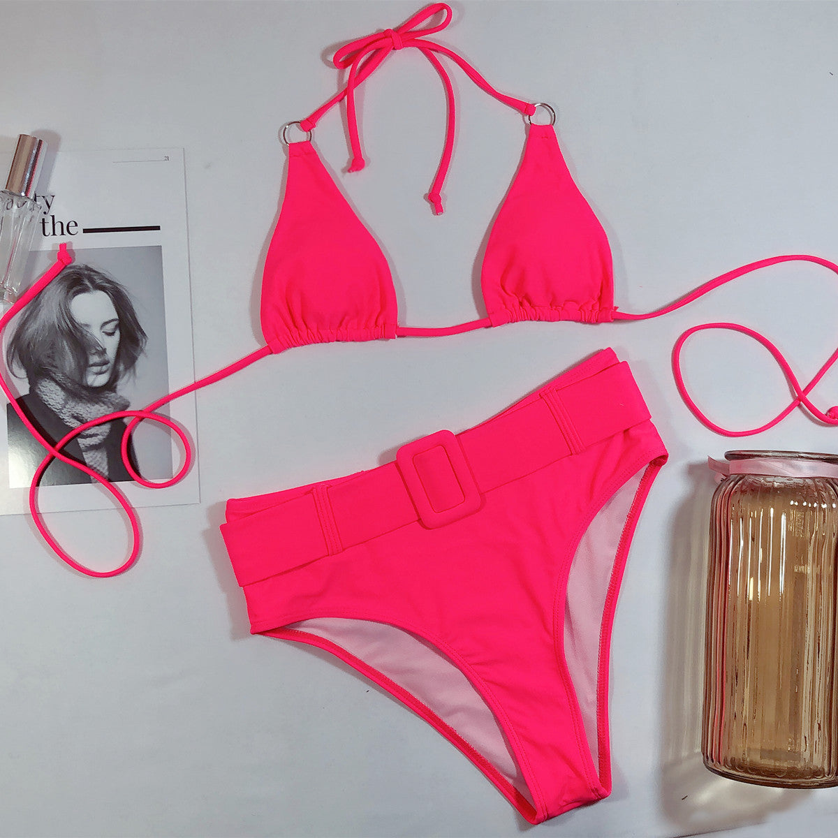 Micaela® | Bikini con scollo all'americana e stampa