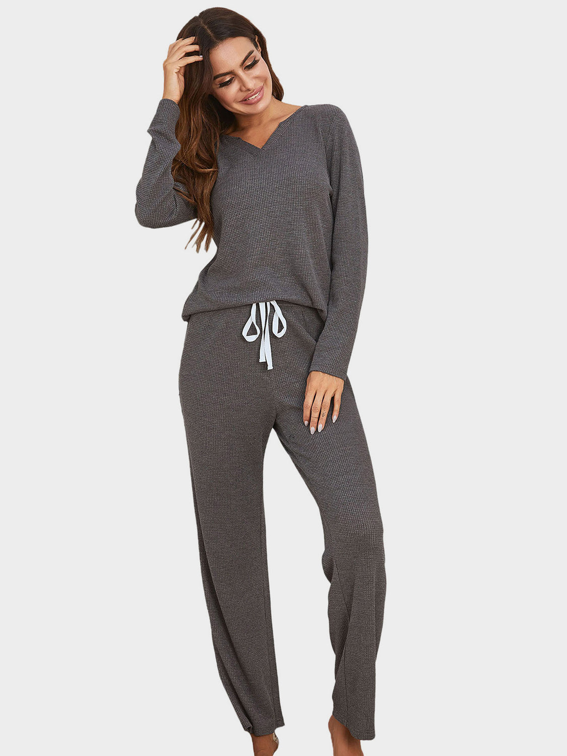 Samantha® | Set camicia a maniche lunghe e pantaloni con risvolti