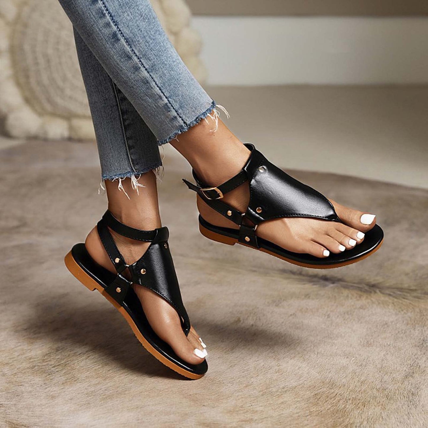 Praefke® | Sandali piatti alla moda da donna