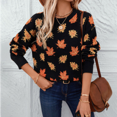 Zadie® | Maglione con foglie autunnali