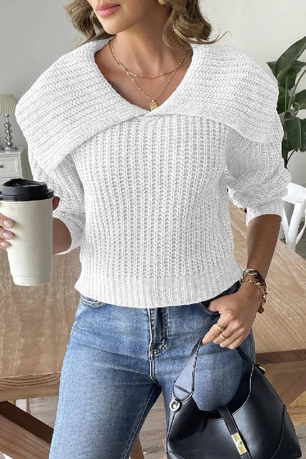 Zaffiro® | Maglione con risvolto di design