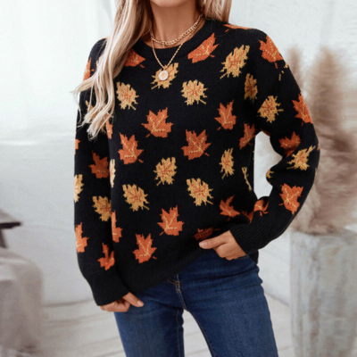 Zadie® | Maglione con foglie autunnali