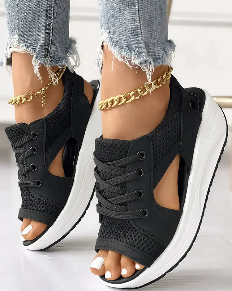 Mila® | Sandali muffin stringati
