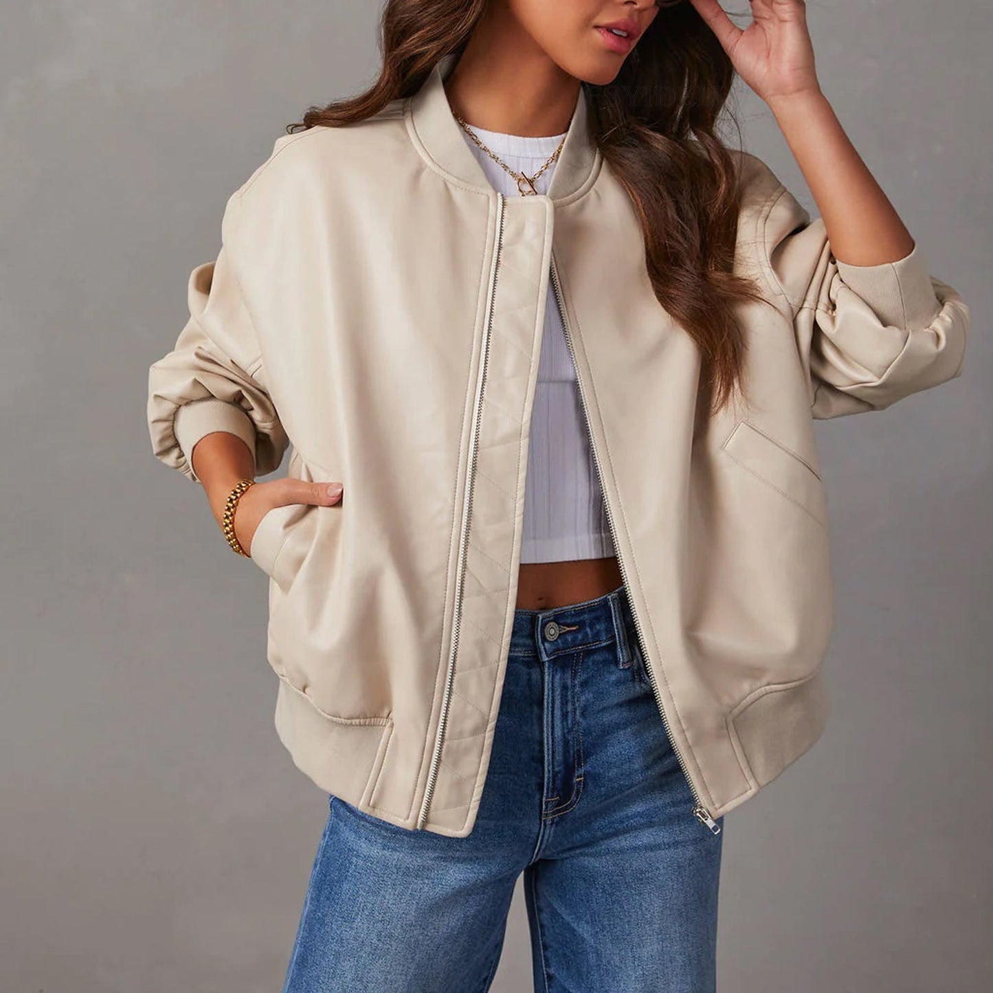 Yris® | Giacca da baseball in pelle
