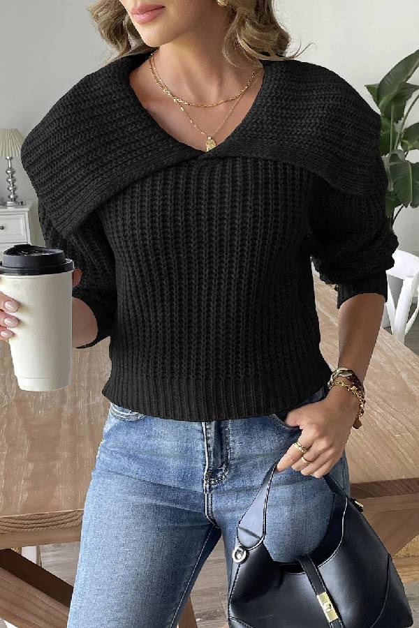 Zaffiro® | Maglione con risvolto di design