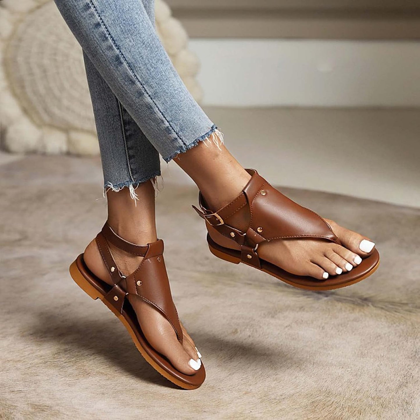 Praefke® | Sandali piatti alla moda da donna