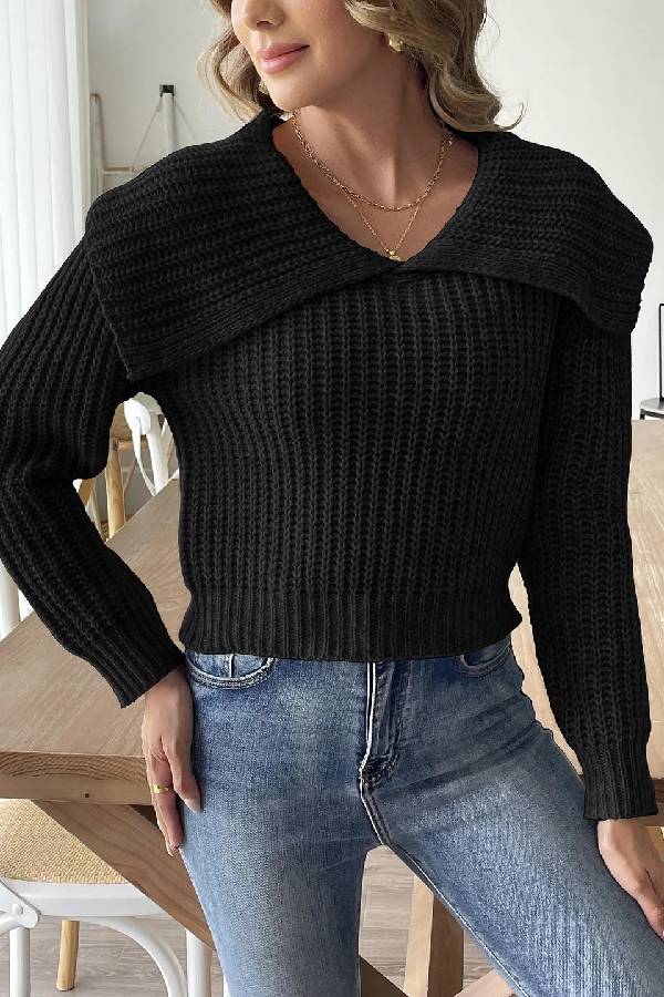 Zaffiro® | Maglione con risvolto di design