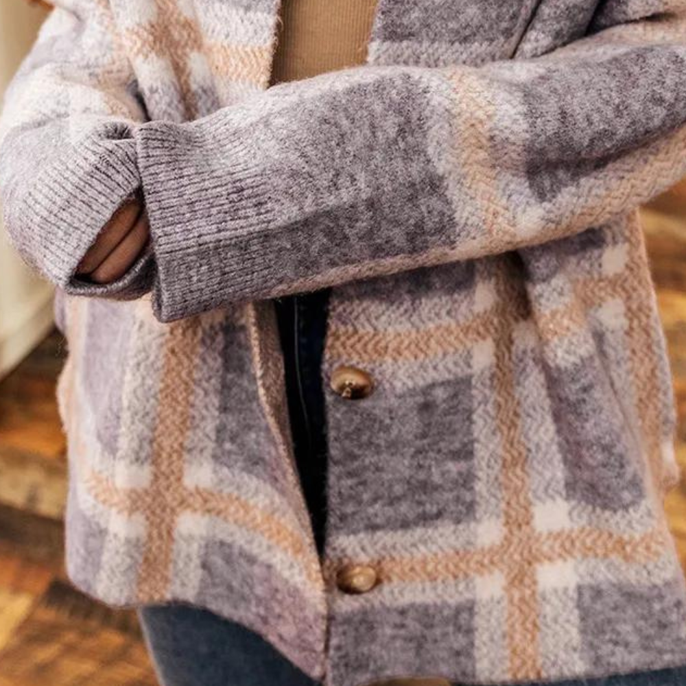 Zuleyka® | Cardigan elegante a quadri da donna
