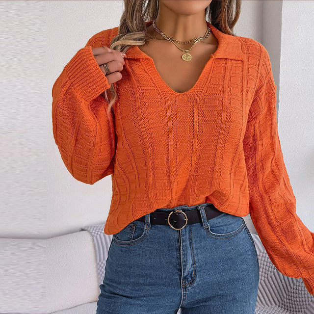 Zahara® | Maglione lavorato a maglia con scollo a V