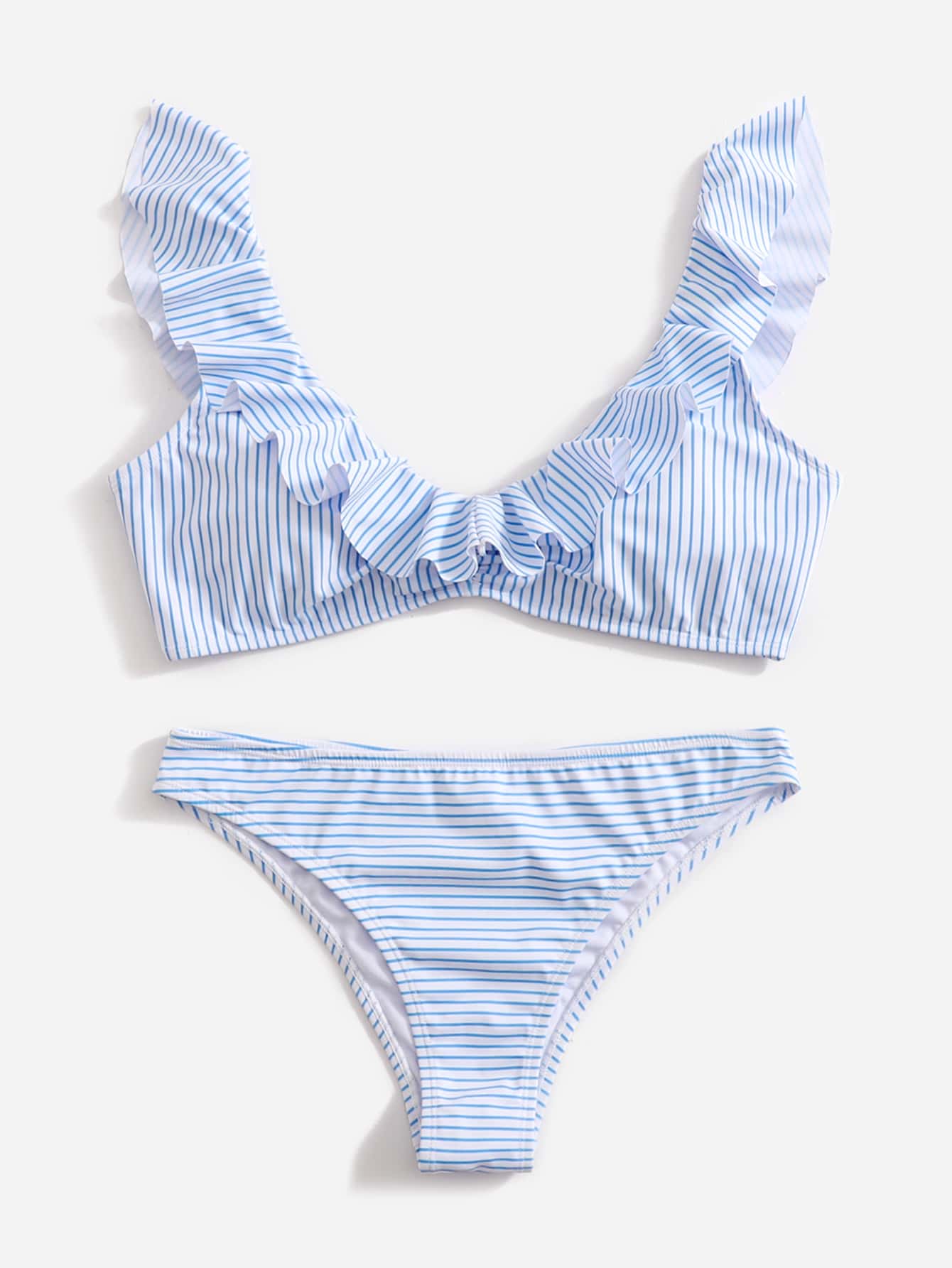 Carla® | Set bikini estivo da donna a righe con design marittimo