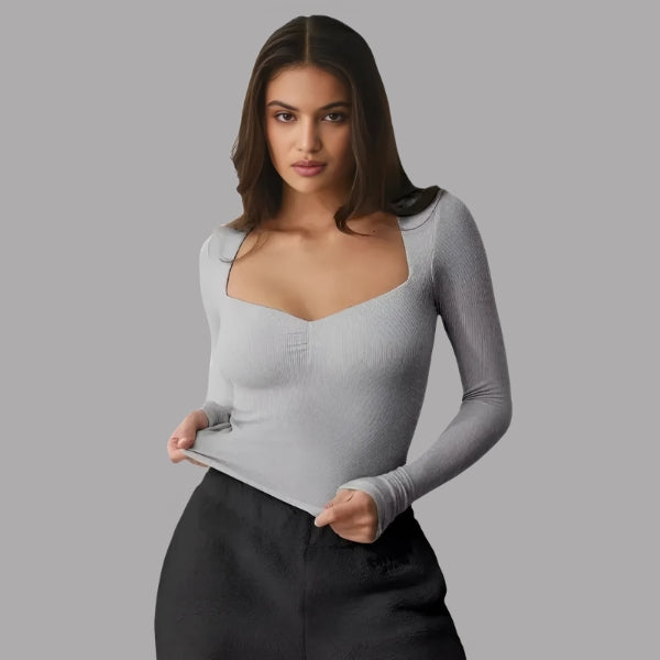 Yoselin® | Top moderno ed elasticizzato con maniche lunghe