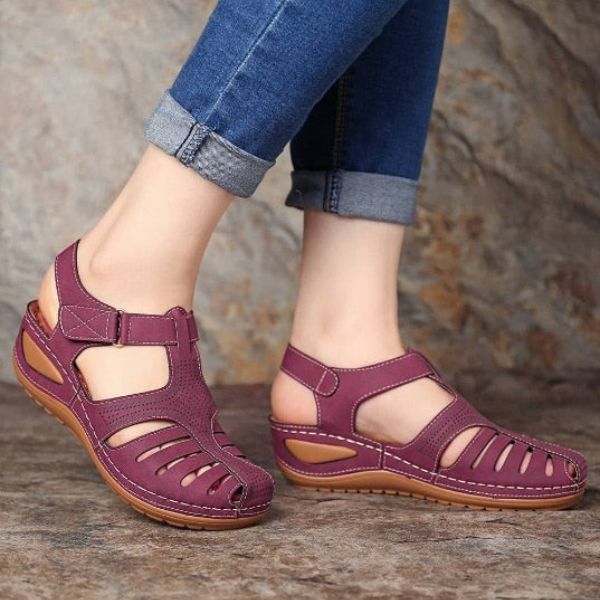 Ambar® | Sandali ortopedici in pelle stile vintage