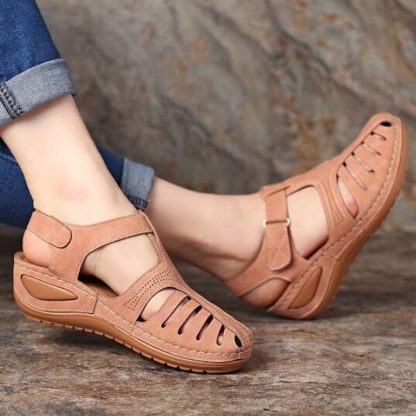 Ambar® | Sandali ortopedici in pelle stile vintage
