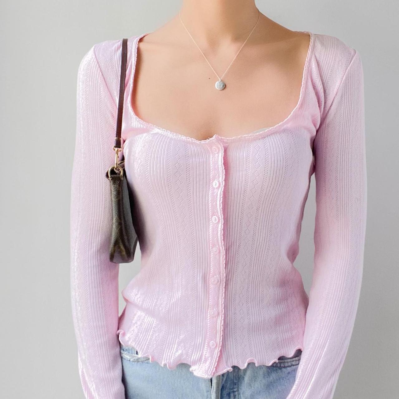 Zoraida® | Top casual rosa con scollo quadrato