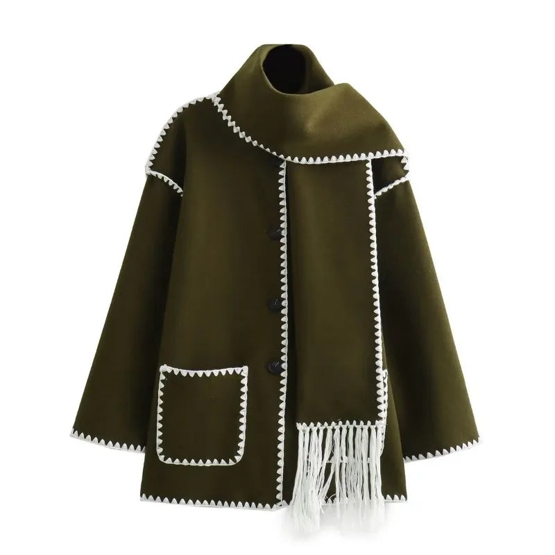 Yris® | Cappotto caldo con sciarpa