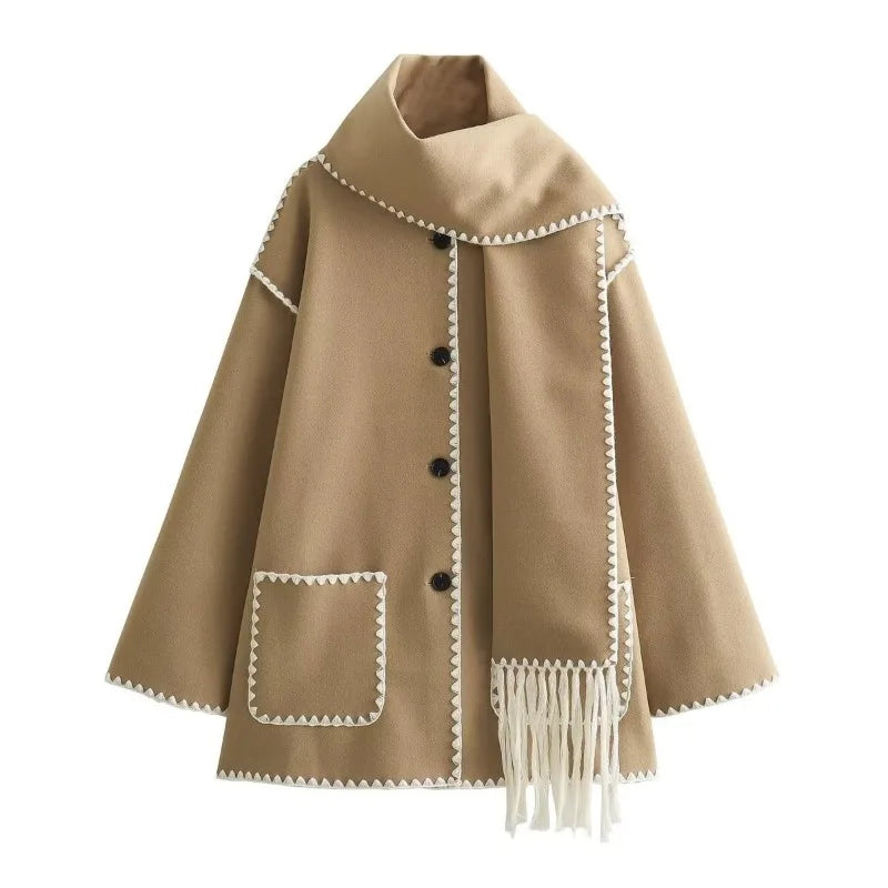 Yris® | Cappotto caldo con sciarpa