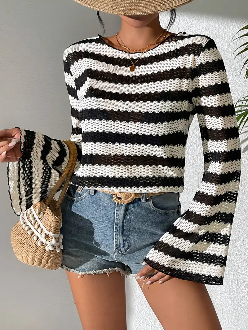 Yoselin® | Top in maglia con maniche a campana