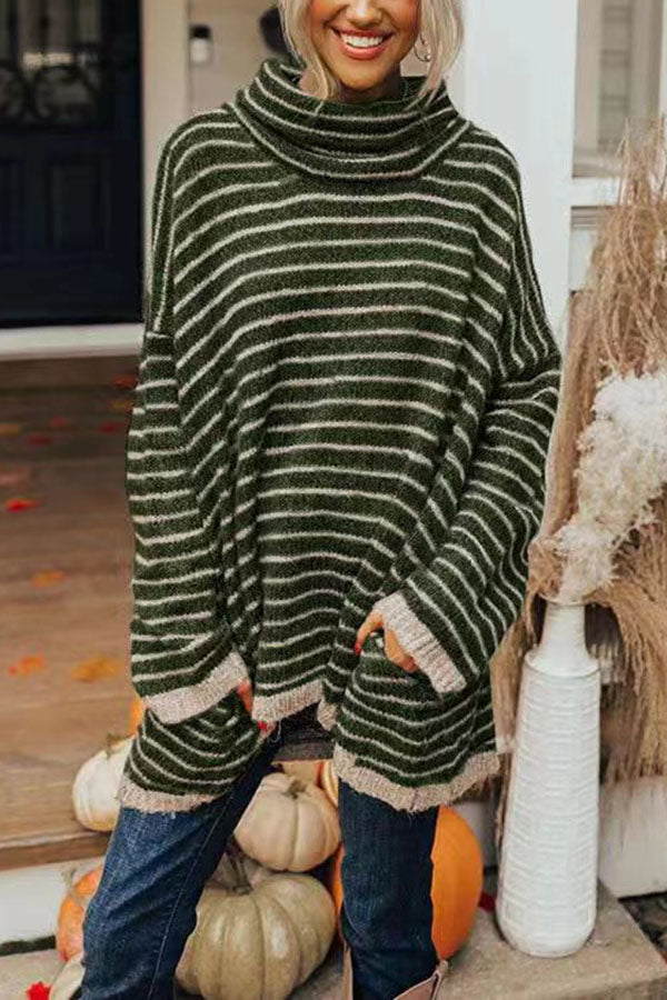 Zulema® | Maglione tunica perfetto con righe e tasche