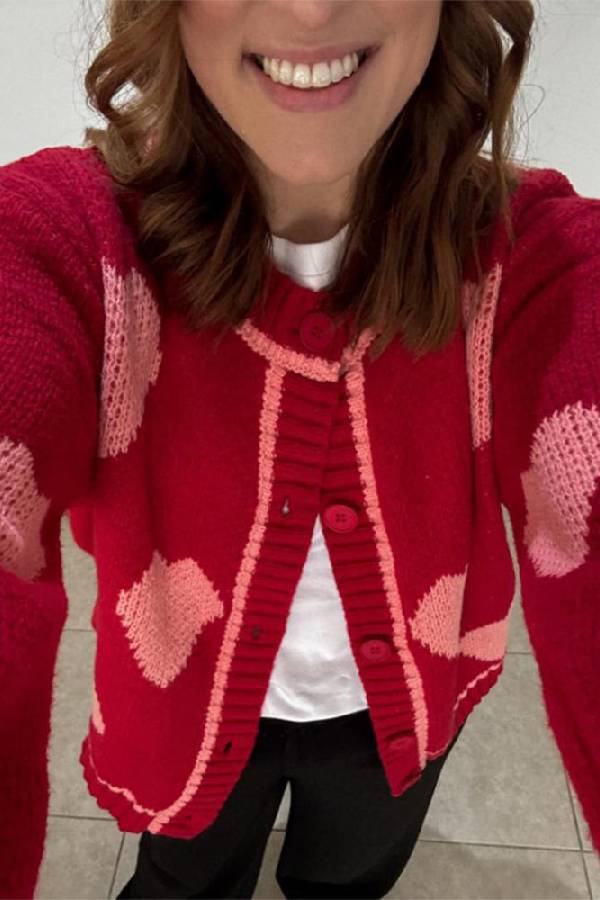 Samantha® | Maglione a forma di cuore, comodo e casual