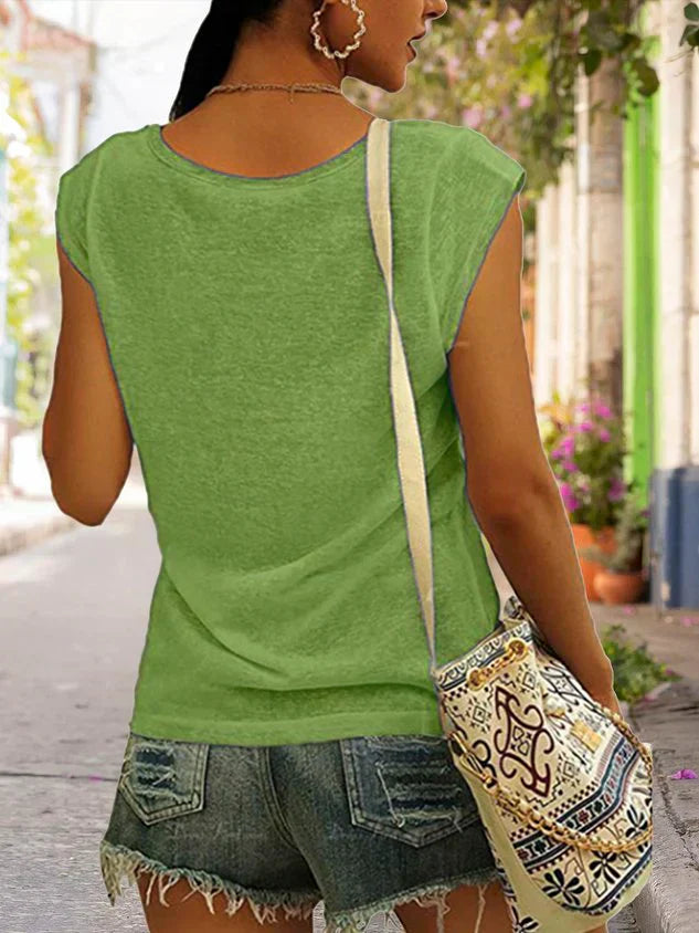 Zahira® | Blusa semplice e casual con canottiera da donna