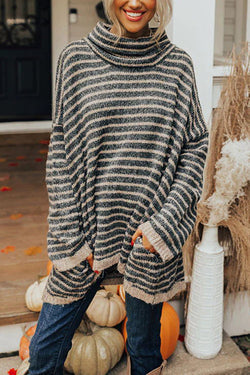 Zulema® | Maglione tunica perfetto con righe e tasche