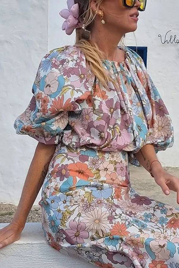 Zahira® | Completo top floreale in due pezzi e gonna per le vacanze