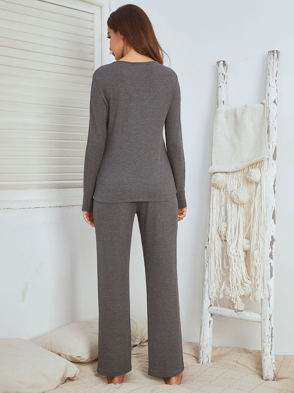 Samantha® | Set camicia a maniche lunghe e pantaloni con risvolti