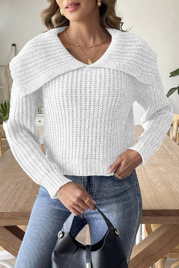 Zaffiro® | Maglione con risvolto di design