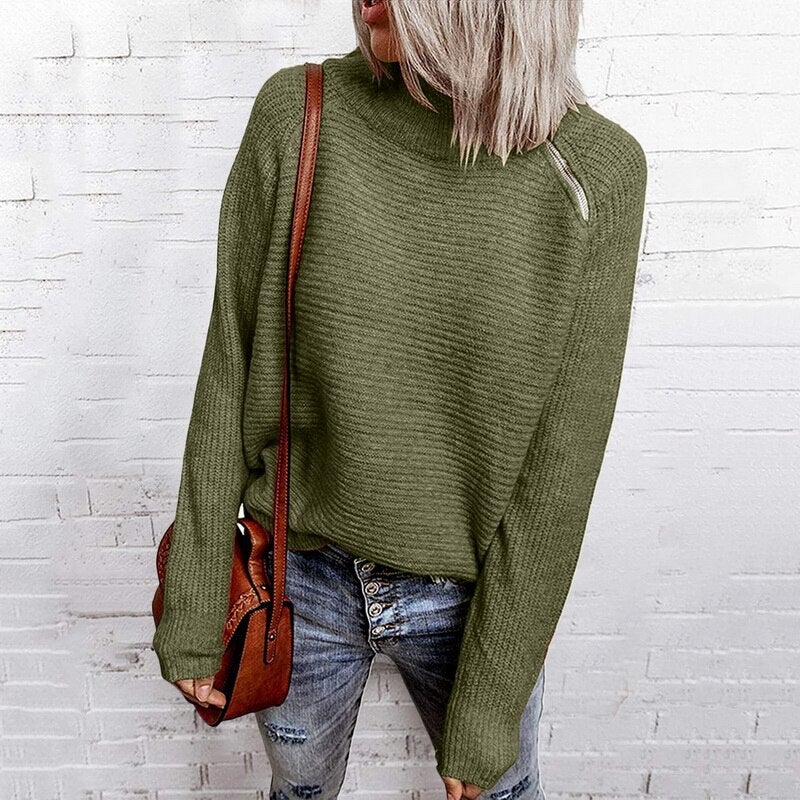 Yseult® | Maglia morbida con colletto e zip