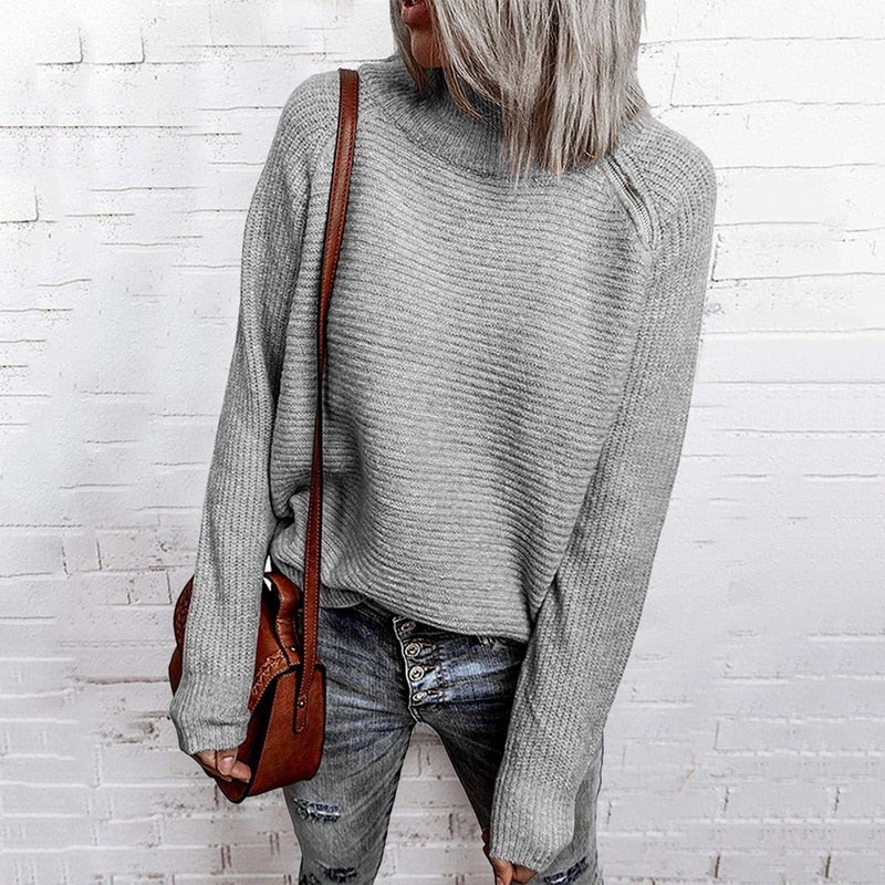 Yseult® | Maglia morbida con colletto e zip