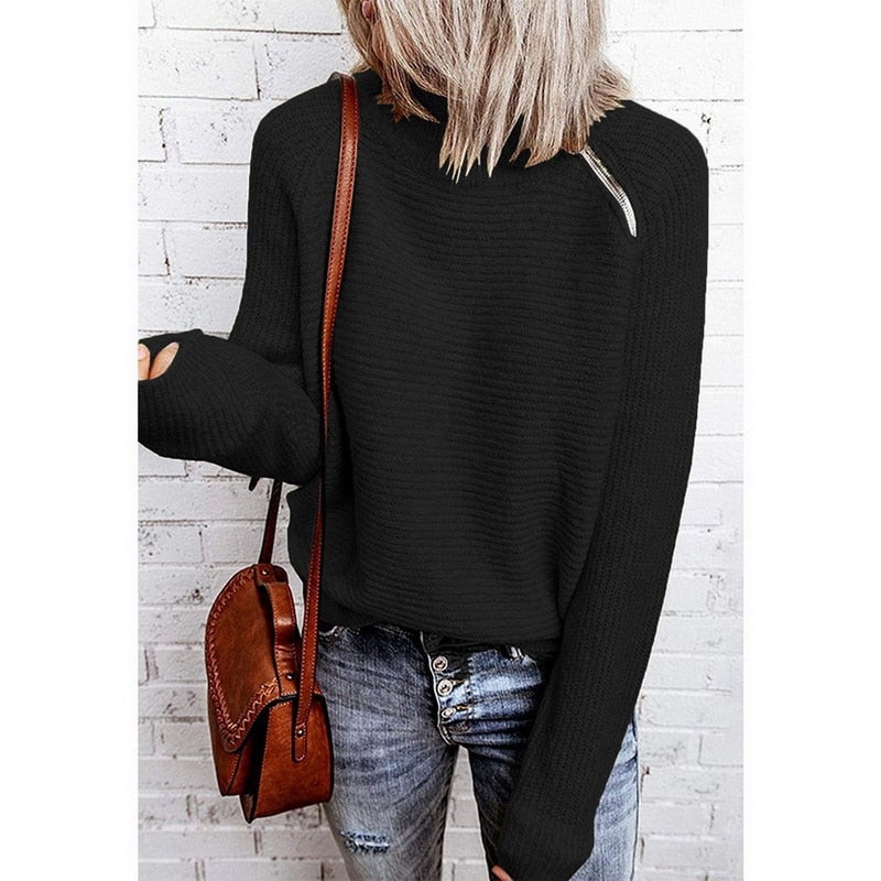 Yseult® | Maglia morbida con colletto e zip