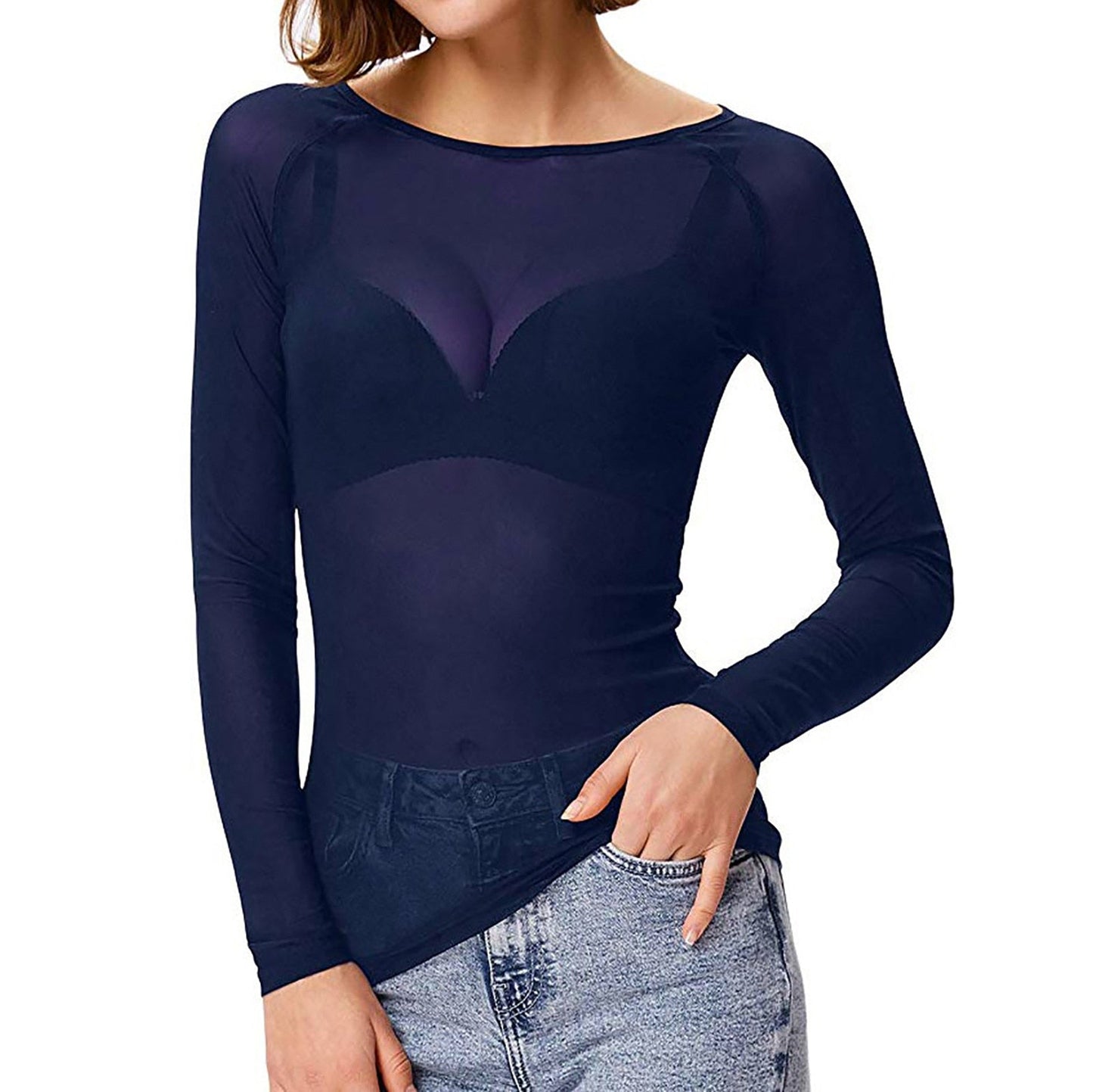 Yseult® | Top da donna in rete a maniche lunghe