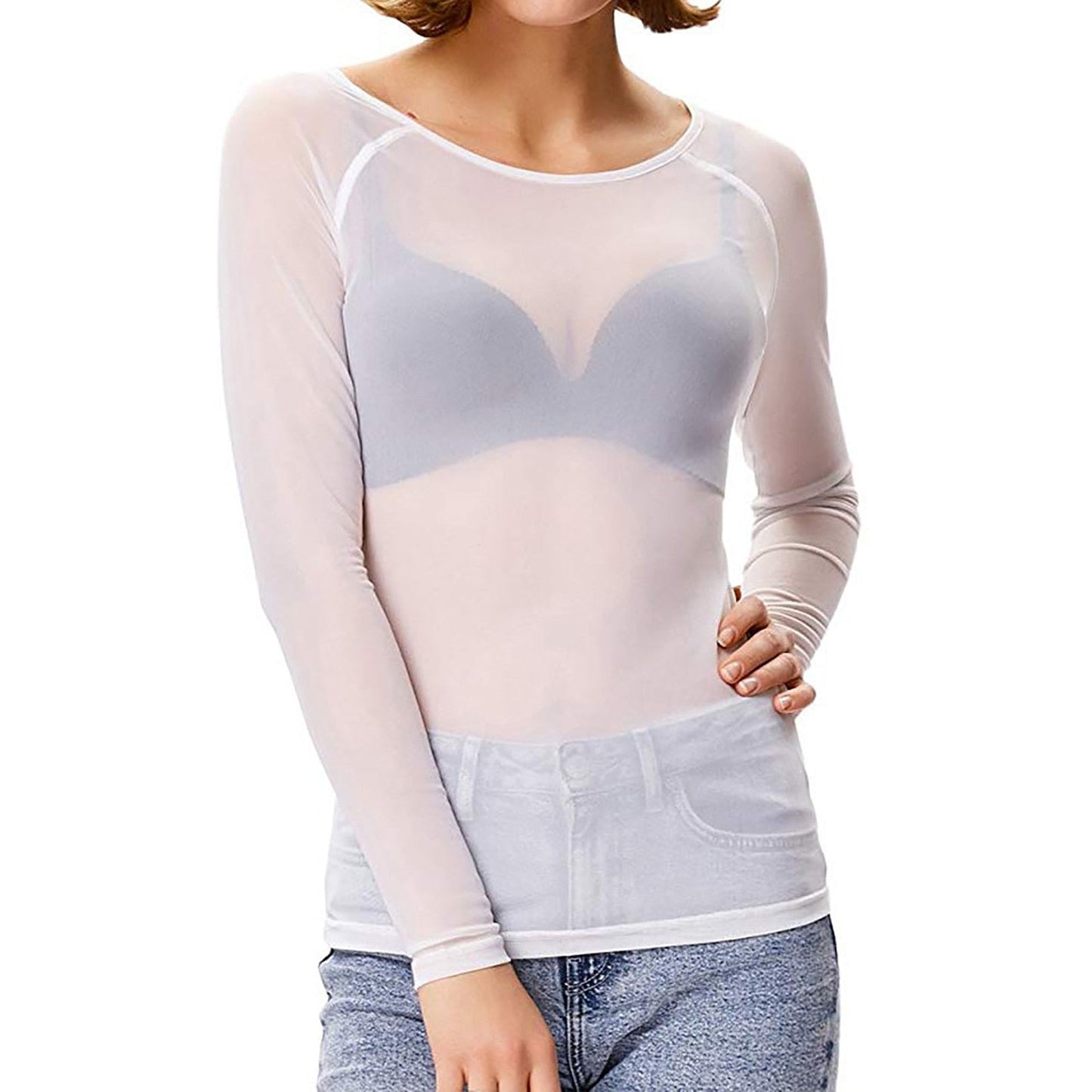 Yseult® | Top da donna in rete a maniche lunghe