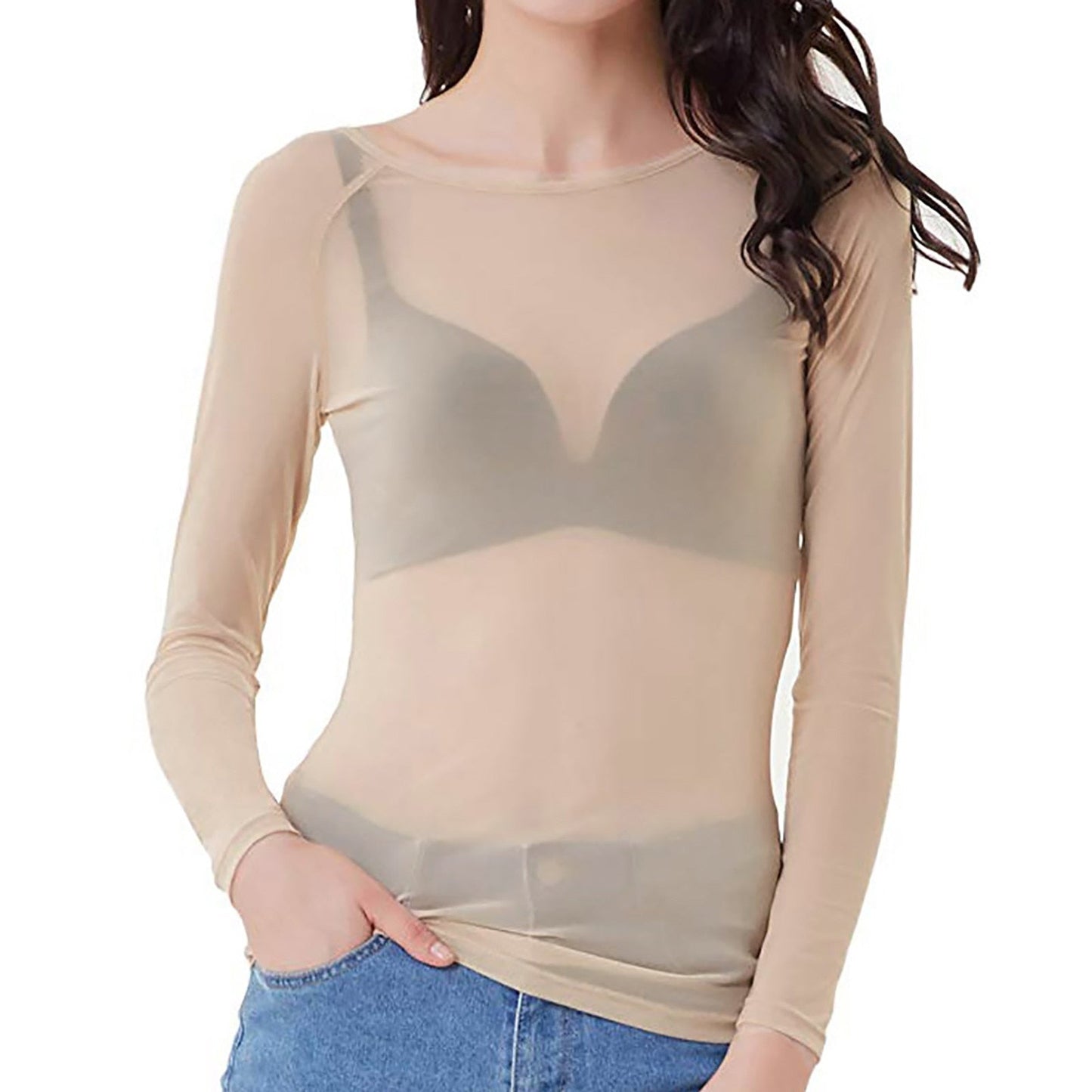 Yseult® | Top da donna in rete a maniche lunghe