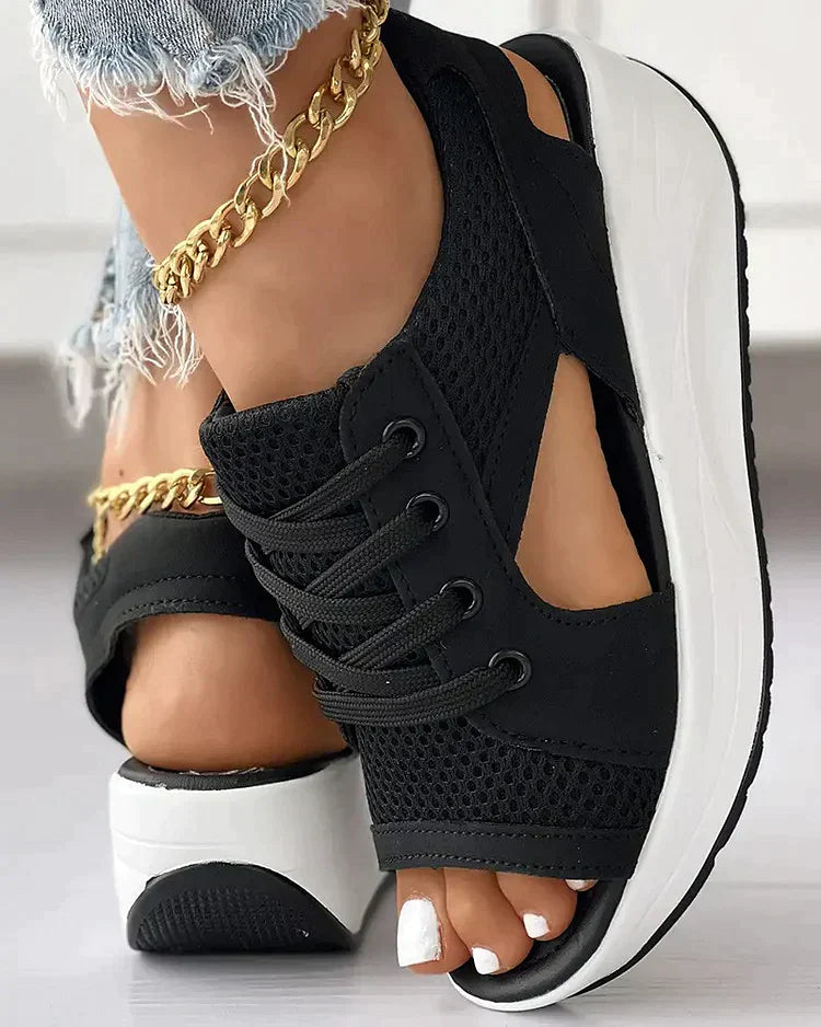 Mila® | Sandali muffin stringati