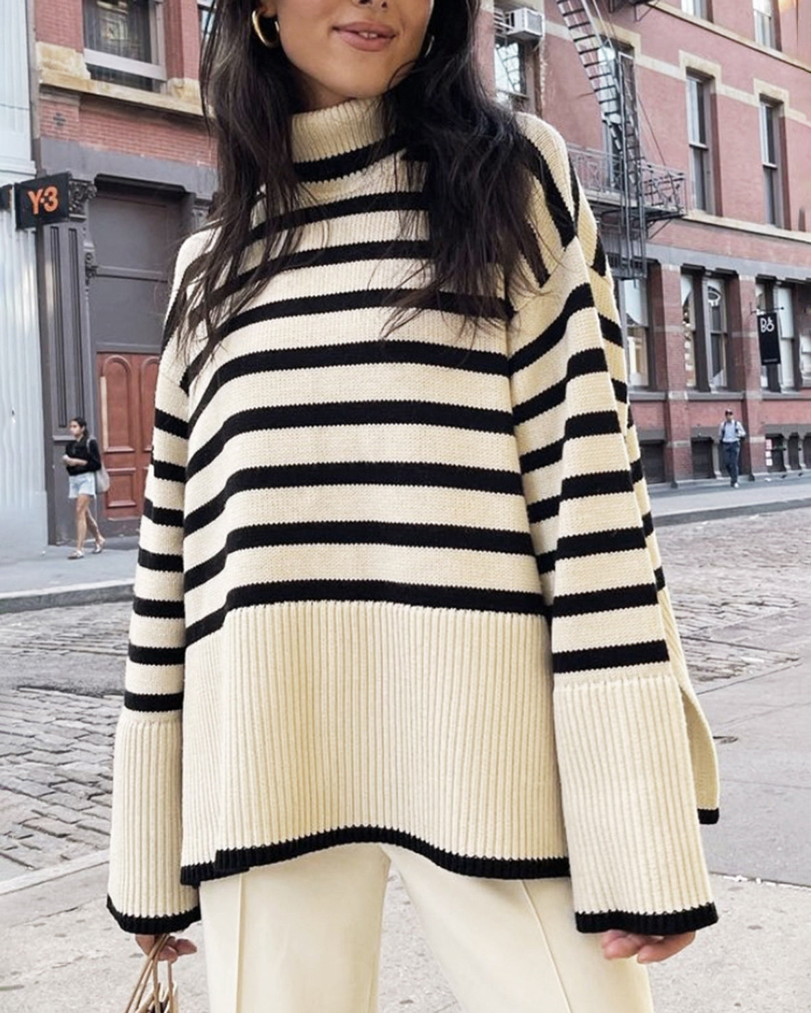 Zara® | Maglione dolcevita oversize a righe