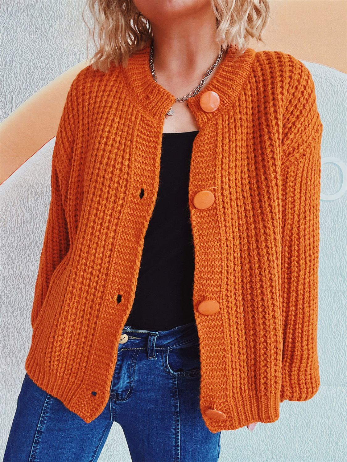 Adelheid® | Cardigan a manica lunga con bottoni