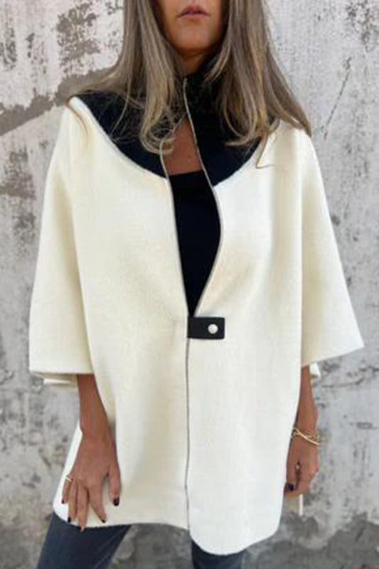 Zafferano® | Giacca ampia, casual e alla moda con colletto rialzato e cerniera