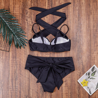 Amanda® | Top bikini incrociato push up a vita alta