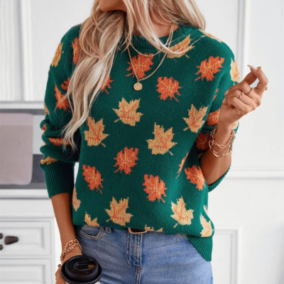 Zadie® | Maglione con foglie autunnali