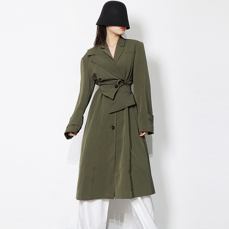 Zara® | Cappotto lungo verde scuro