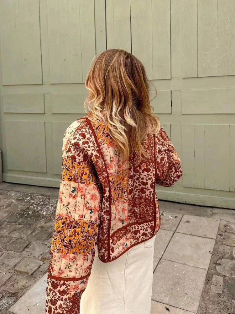Zadie® | Giacca trapuntata colorata con motivo floreale